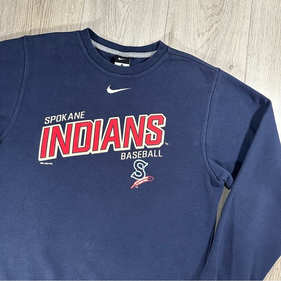 Y2K Spokane Indians MLB Nike Centre Swoosh Sweatshirt Size Small - Picture 2 of 8